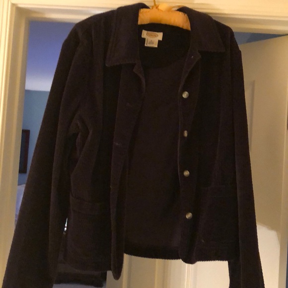 Talbots Jackets & Blazers - Talbots Black Cotton Wide Wale Corduroy Jacket